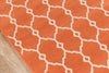 Momeni Baja BAJ-2 Orange Area Rug Closeup