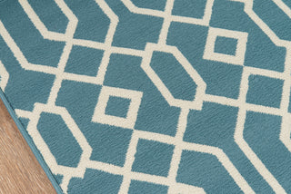 Momeni Baja BAJ-3 Blue Area Rug Closeup