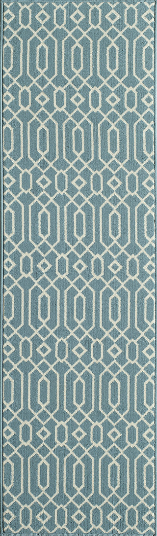 Momeni Baja BAJ-3 Blue Area Rug Close up