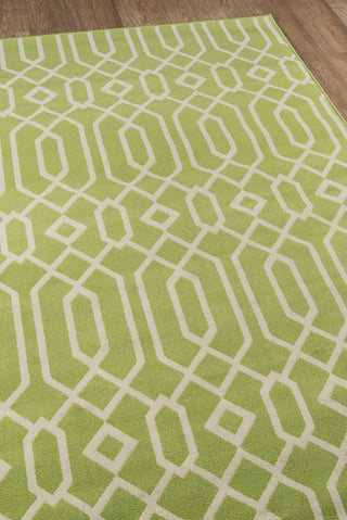 Momeni Baja BAJ-3 Green Area Rug Corner Shot