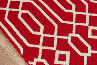 Momeni Baja BAJ-3 Red Area Rug Closeup