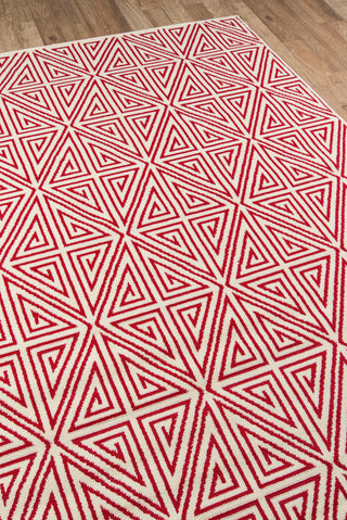 Momeni Baja BAJ-4 Red Area Rug Corner Shot Feature