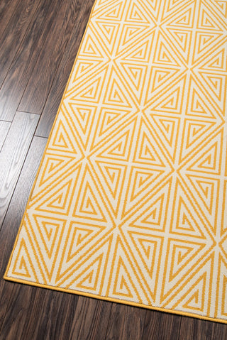 Momeni Baja BAJ-4 Yellow Area Rug Corner Shot Feature