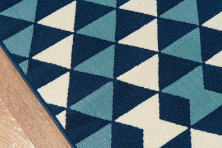 Momeni Baja BAJ-5 Blue Area Rug Closeup