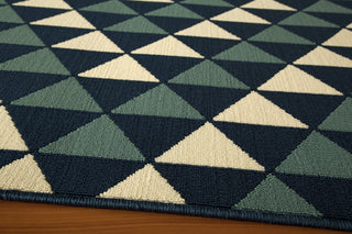 Momeni Baja BAJ-5 Blue Area Rug Closeup