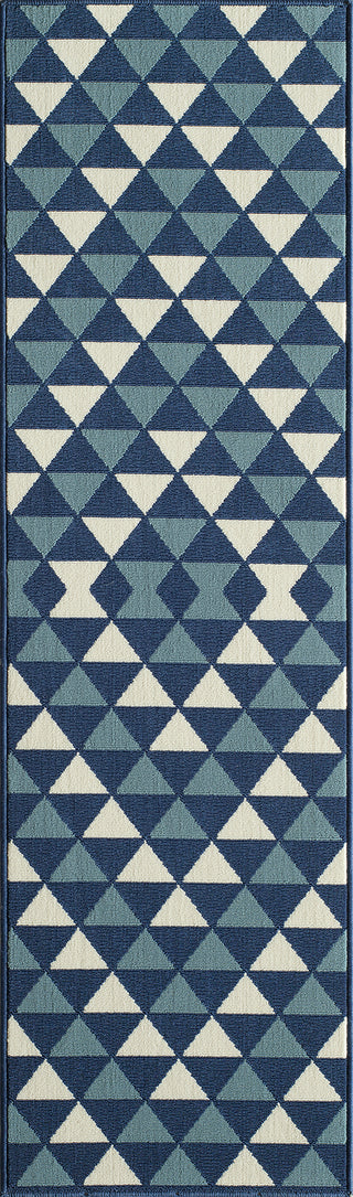 Momeni Baja BAJ-5 Blue Area Rug Close up