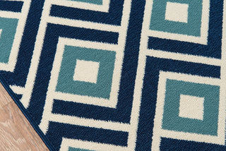 Momeni Baja BAJ-7 Blue Area Rug Closeup