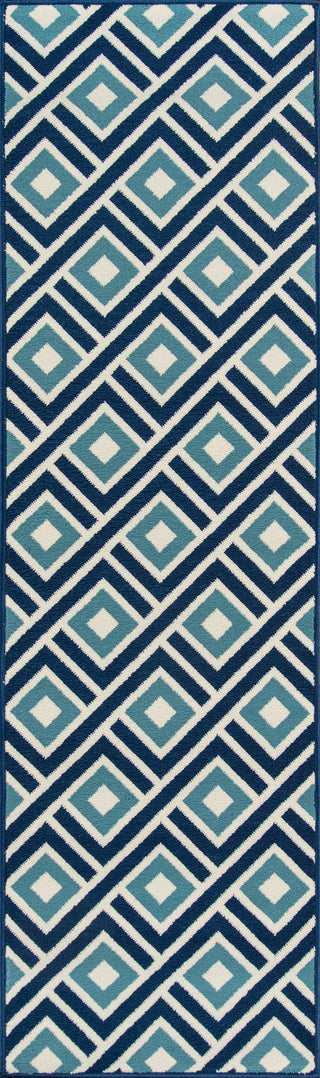 Momeni Baja BAJ-7 Blue Area Rug Runner