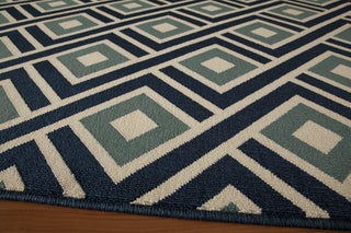 Momeni Baja BAJ-7 Blue Area Rug Closeup