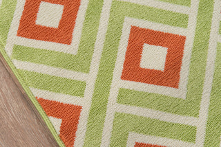 Momeni Baja BAJ-7 Green Area Rug Closeup