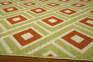 Momeni Baja BAJ-7 Green Area Rug Closeup