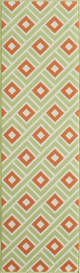 Momeni Baja BAJ-7 Green Area Rug Close up