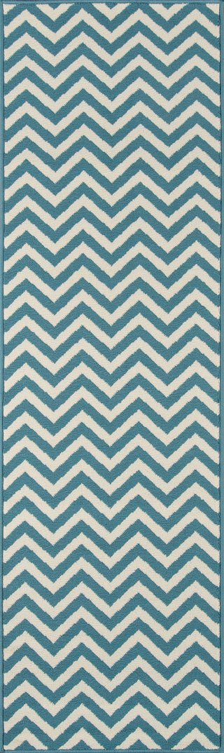 Momeni Baja BAJ-9 Blue Area Rug Runner