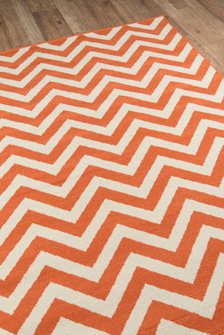 Momeni Baja BAJ-9 Orange Area Rug Corner Shot Feature