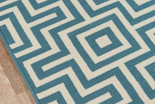 Momeni Baja BAJ10 Blue Area Rug Close Up