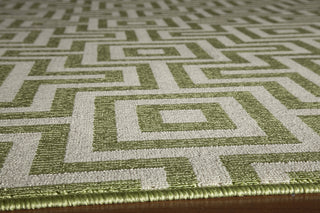 Momeni Baja BAJ10 Green Area Rug Closeup