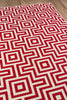 Momeni Baja BAJ10 Red Area Rug Corner Shot Feature