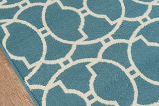 Momeni Baja BAJ11 Blue Area Rug Close Up