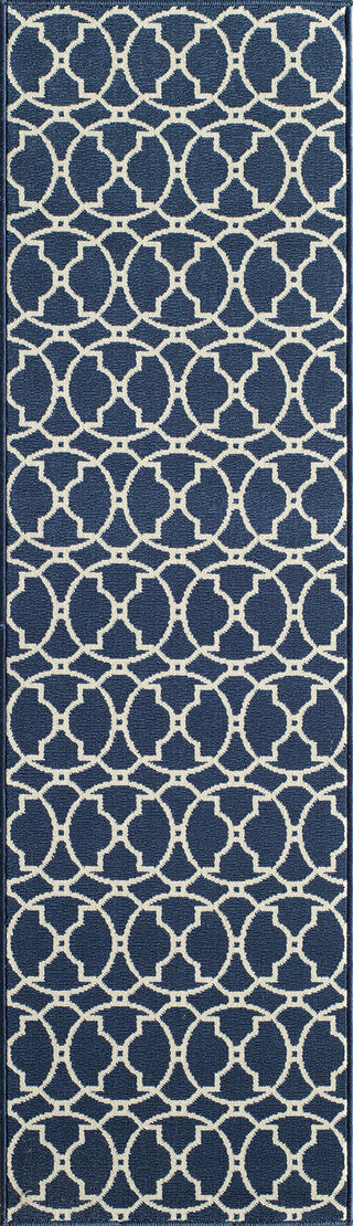 Momeni Baja BAJ11 Navy Area Rug Close up