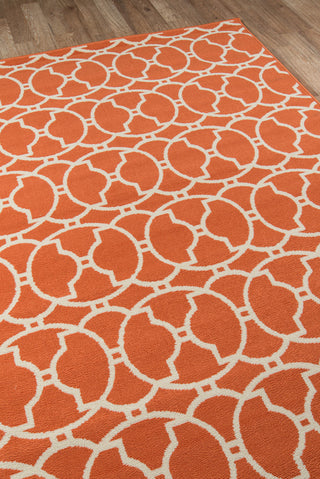 Momeni Baja BAJ11 Orange Area Rug Corner Shot Feature