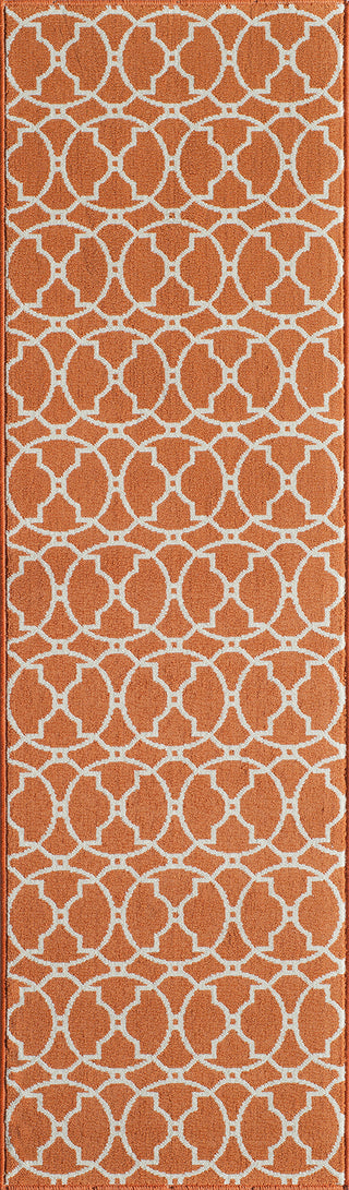 Momeni Baja BAJ11 Orange Area Rug Close up