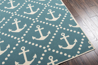 Momeni Baja BAJ16 Blue Area Rug Close Up