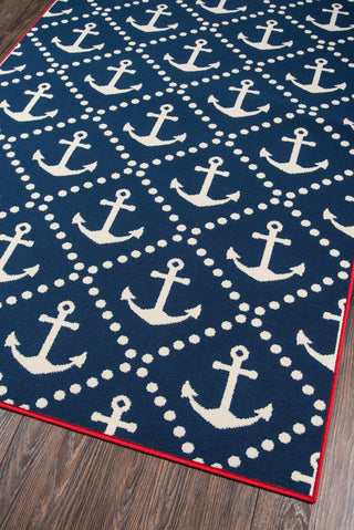 Momeni Baja BAJ16 Navy Area Rug Close Up Feature