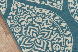 Momeni Baja BAJ17 Blue Area Rug Close Up