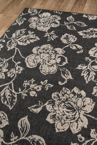 Momeni Baja BAJ18 Black Area Rug Corner Image Feature