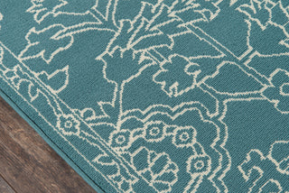 Momeni Baja BAJ22 Teal Area Rug Close up