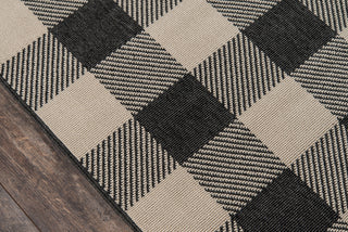 Momeni Baja BAJ25 Charcoal Area Rug Close up