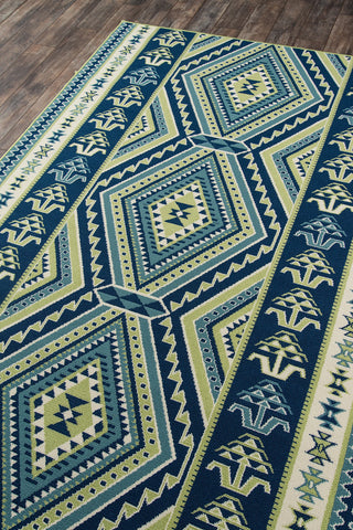 Momeni Baja BAJ31 Green Area Rug Corner Image Feature