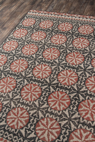 Momeni Baja BAJ33 Charcoal Area Rug Corner Image Feature