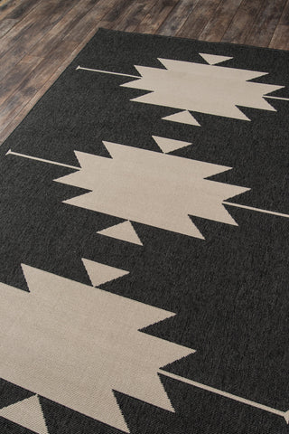 Momeni Baja BAJ34 Charcoal Area Rug Corner Image Feature