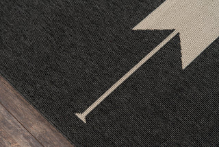 Momeni Baja BAJ34 Charcoal Area Rug Close up