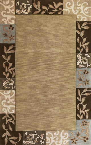 KAS Bali 2829 Sage Damask Border Area Rug main image