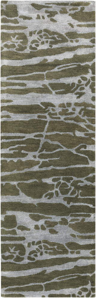 Surya Banshee BAN-3302 Olive Area Rug 2'6'' x 8' Runner