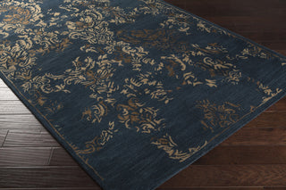 Surya Banshee BAN-3341 Teal Hand Tufted Area Rug 5x8 Corner