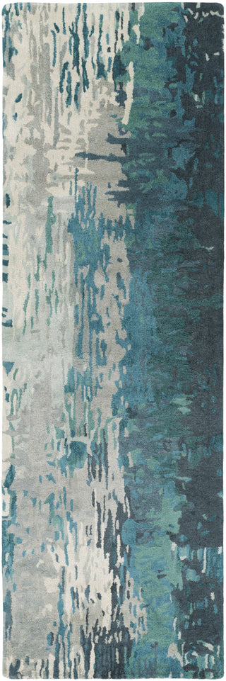 Surya Banshee BAN-3343 Teal Area Rug 2'6'' x 8' Runner