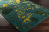 Surya Banshee BAN-3364 Teal Hand Tufted Area Rug 5x8 Corner