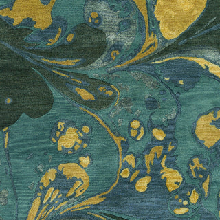 Surya Banshee BAN-3364 Teal Hand Tufted Area Rug Sample Swatch