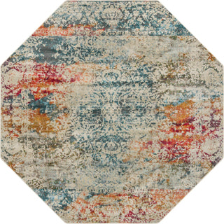 Unique Loom Baracoa T-F508 Cream Area Rug Octagon Top-down Image