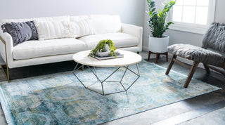 Unique Loom Baracoa T-F509 Light Blue Area Rug Rectangle Lifestyle Image