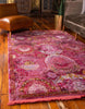 Unique Loom Baracoa T-F509 Pink Area Rug Rectangle Lifestyle Image Feature