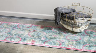 Unique Loom Baracoa T-F509 Turquoise Area Rug Runner Lifestyle Image