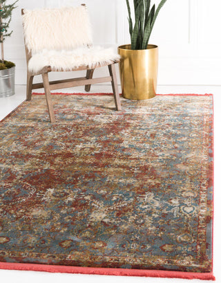 Unique Loom Baracoa T-F546 Red Area Rug Rectangle Lifestyle Image Feature