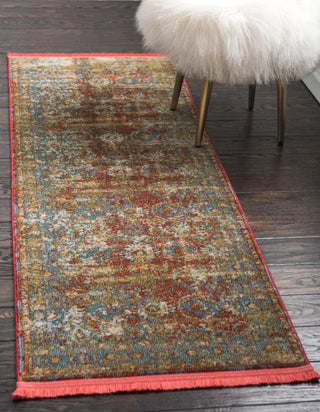 Unique Loom Baracoa T-F546 Red Area Rug Runner Lifestyle Image