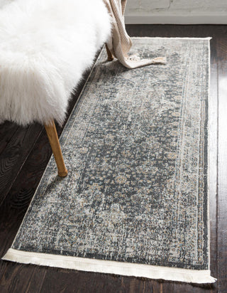 Unique Loom Baracoa T-F552 Dark Gray Area Rug Runner Lifestyle Image