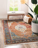 Unique Loom Baracoa T-F557 Rust Red Area Rug Rectangle Lifestyle Image Feature
