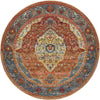 Unique Loom Baracoa T-F557 Rust Red Area Rug Round Lifestyle Image